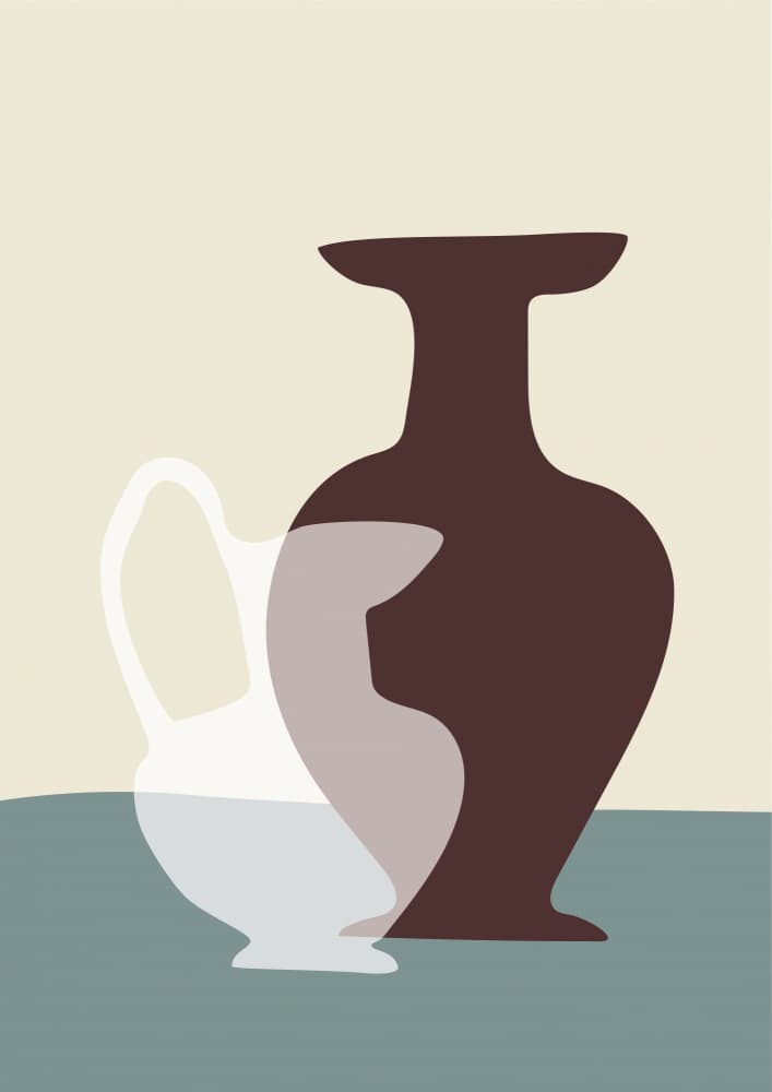 Overlapping Vessel Shapes by Christina Heitmann — canvas wall art