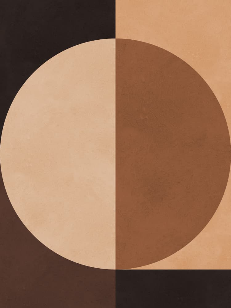 Modern Color Block Circle by Vitor Costa — canvas wall art