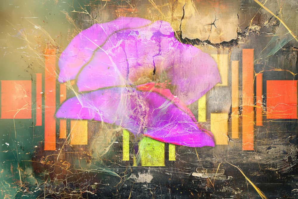 Vibrant Abstract Flower by Rafal Kulik — canvas wall art