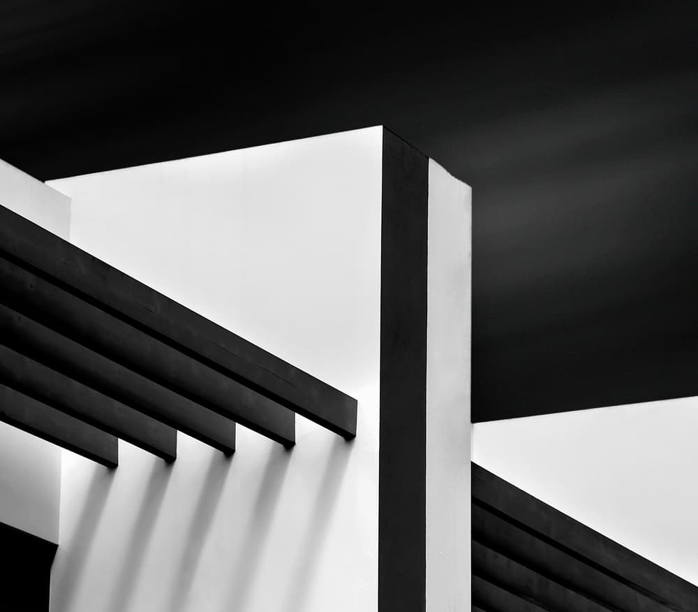 Monochrome Geometric Forms by Paulo Medeiros — canvas wall art