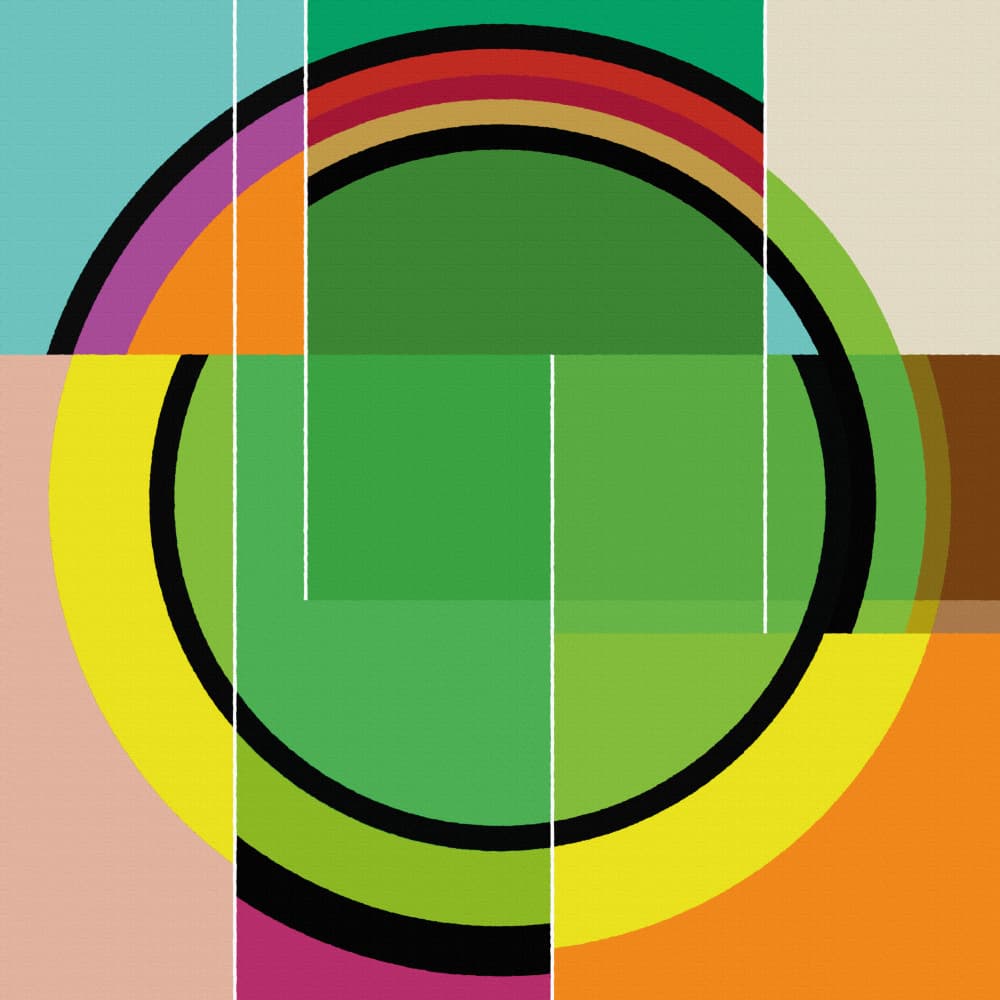 Colorful Geometric Circles by Rafa Mateo — canvas wall art