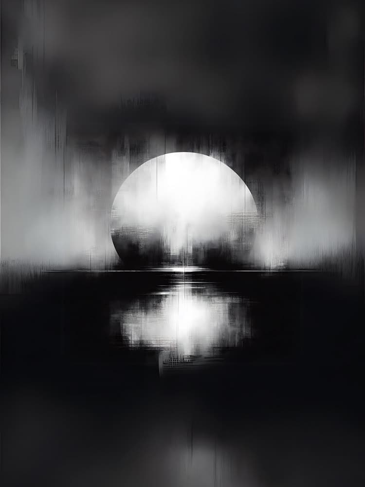 Misty Moon Reflection by Tonya van Schalkwyk — canvas wall art