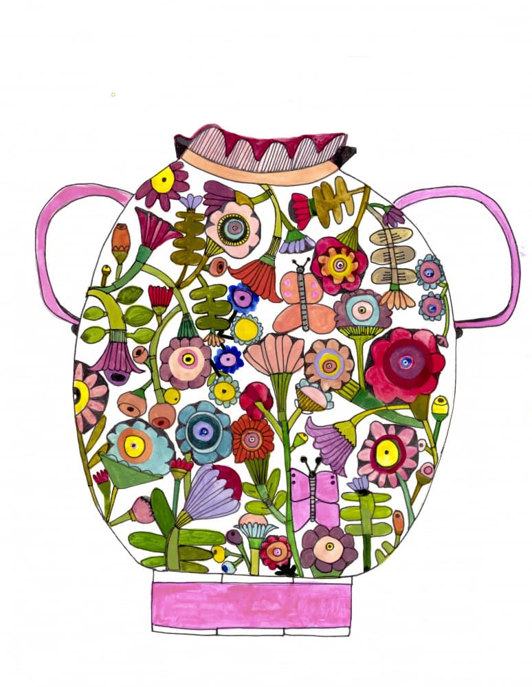 Flower Vase by Sharon Nullmeyer — canvas wall art