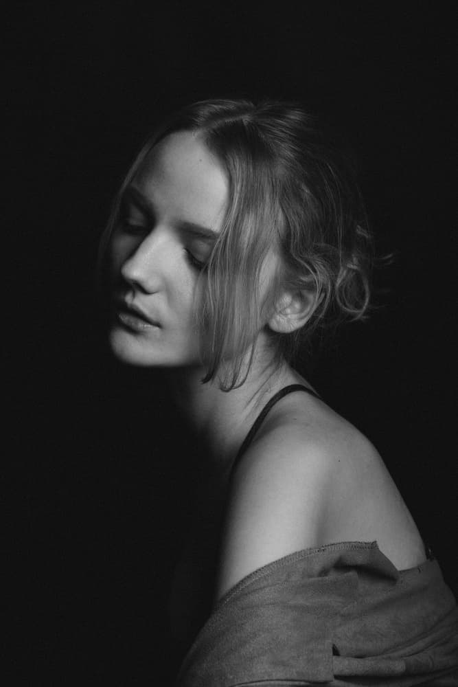 Serene Woman Portrait by Artem Vasilenko — canvas wall art