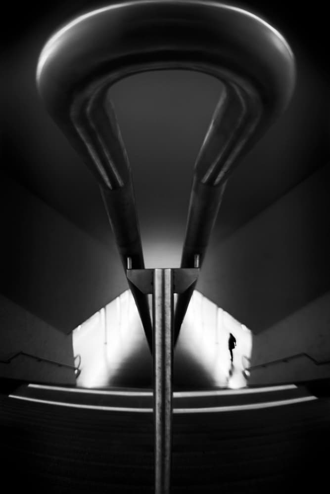Solitary Figure Ascent by Paulo Abrantes — canvas wall art