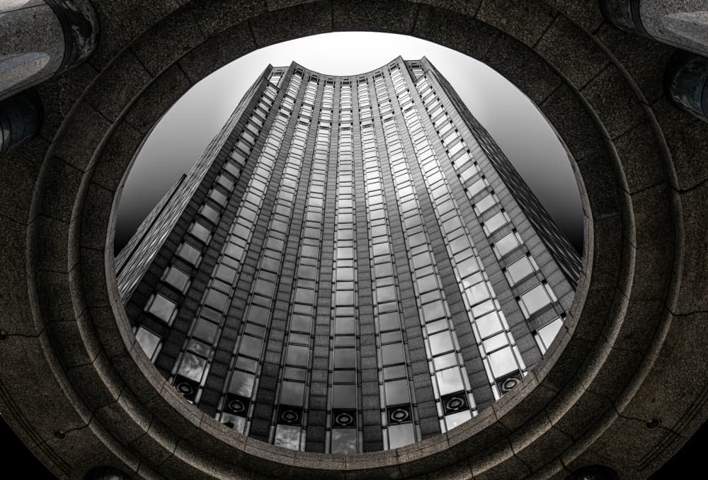 Modern City Skyscraper by Jean Vandijck — canvas wall art