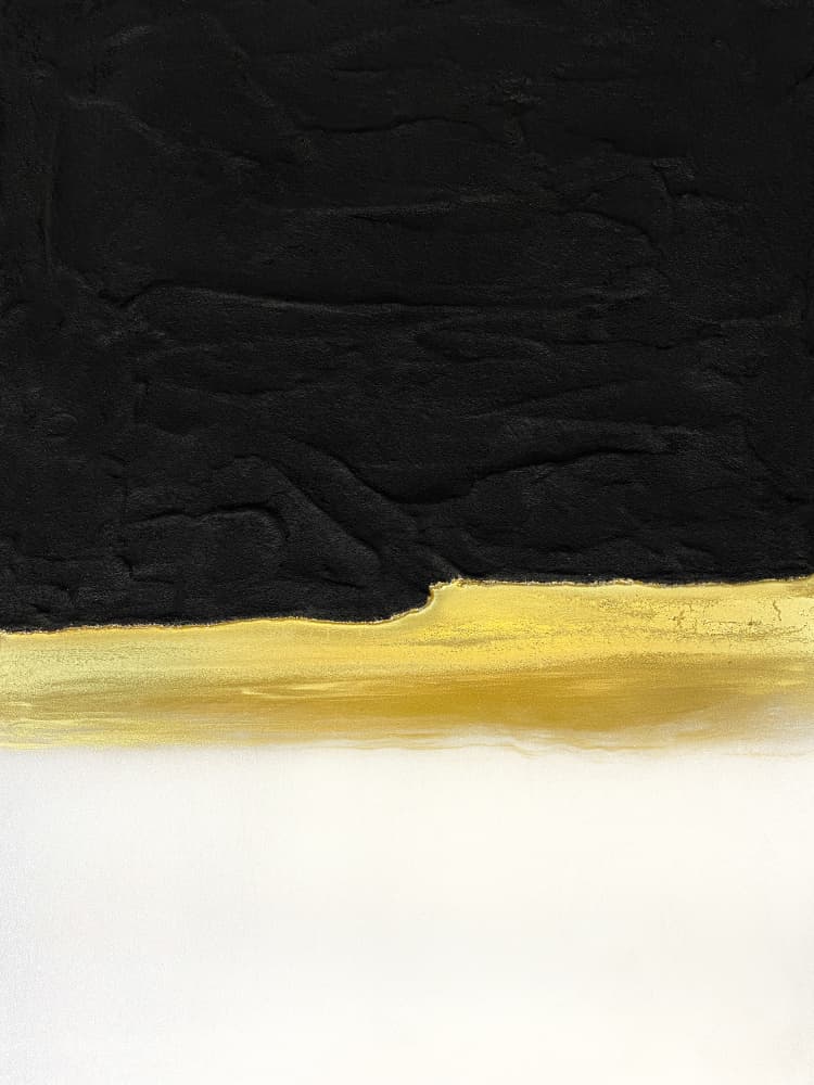Black Gold Horizon by Alyson Storms — canvas wall art