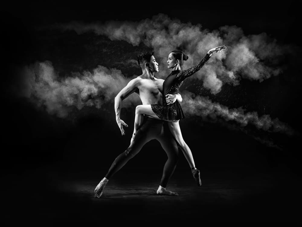Ballet Duo in Smoke by Antonyus Bunjamin (Abe) — canvas wall art