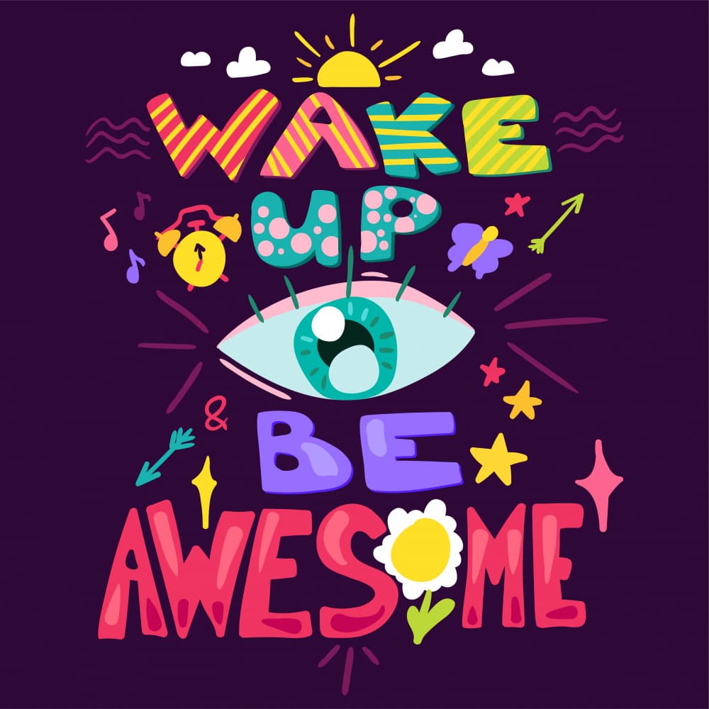 Wake Up Be Awesome by Marika Barsrsind β canvas wall art