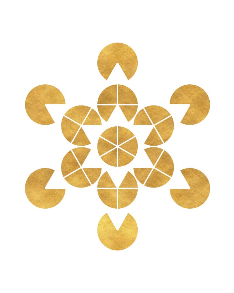 Golden Geometric Mandala by Emiliano Deificus — canvas wall art