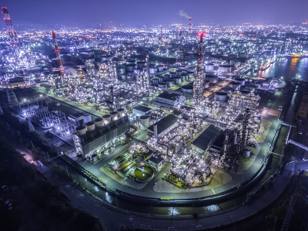 Industrial Night Glow by Kobayashi Tetsurou — canvas wall art