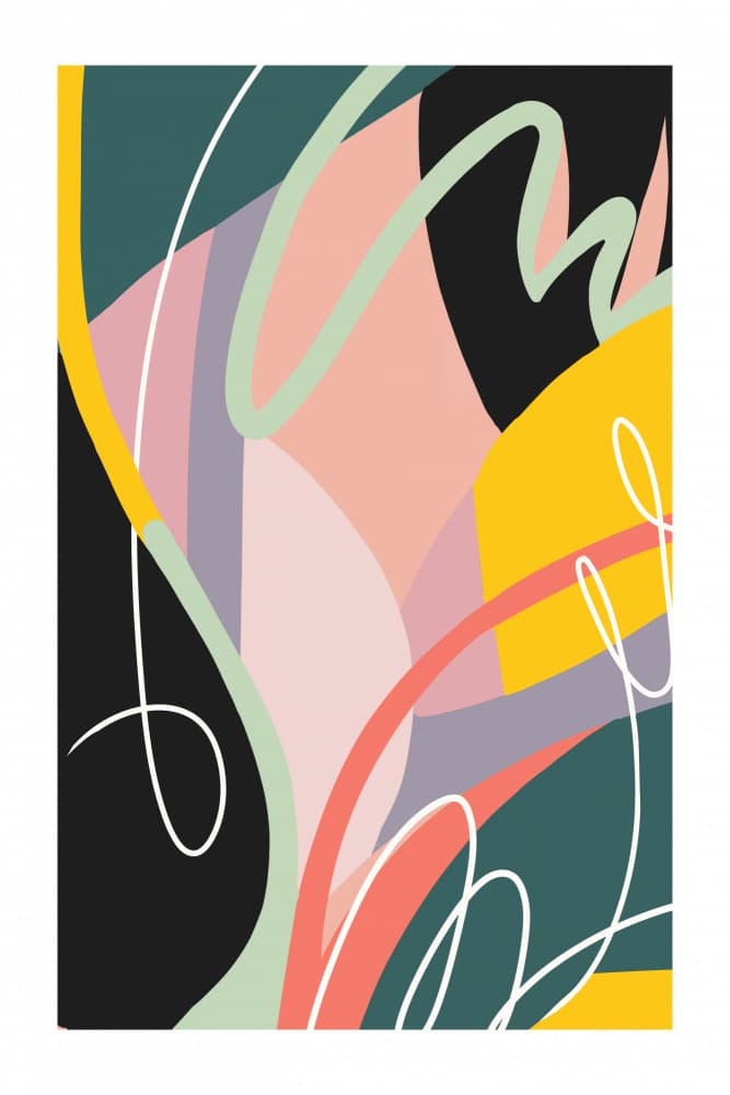 Vibrant Organic Abstract by Jilli Darling — canvas wall art