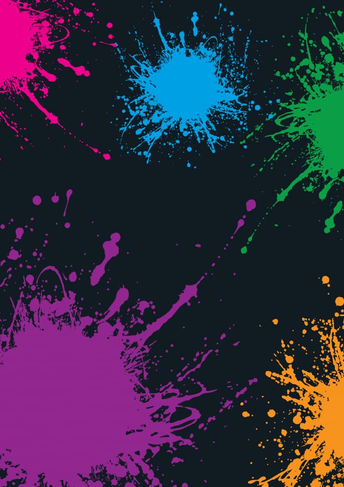 Vibrant Paint Splatters by Carlo Kaminski — canvas wall art