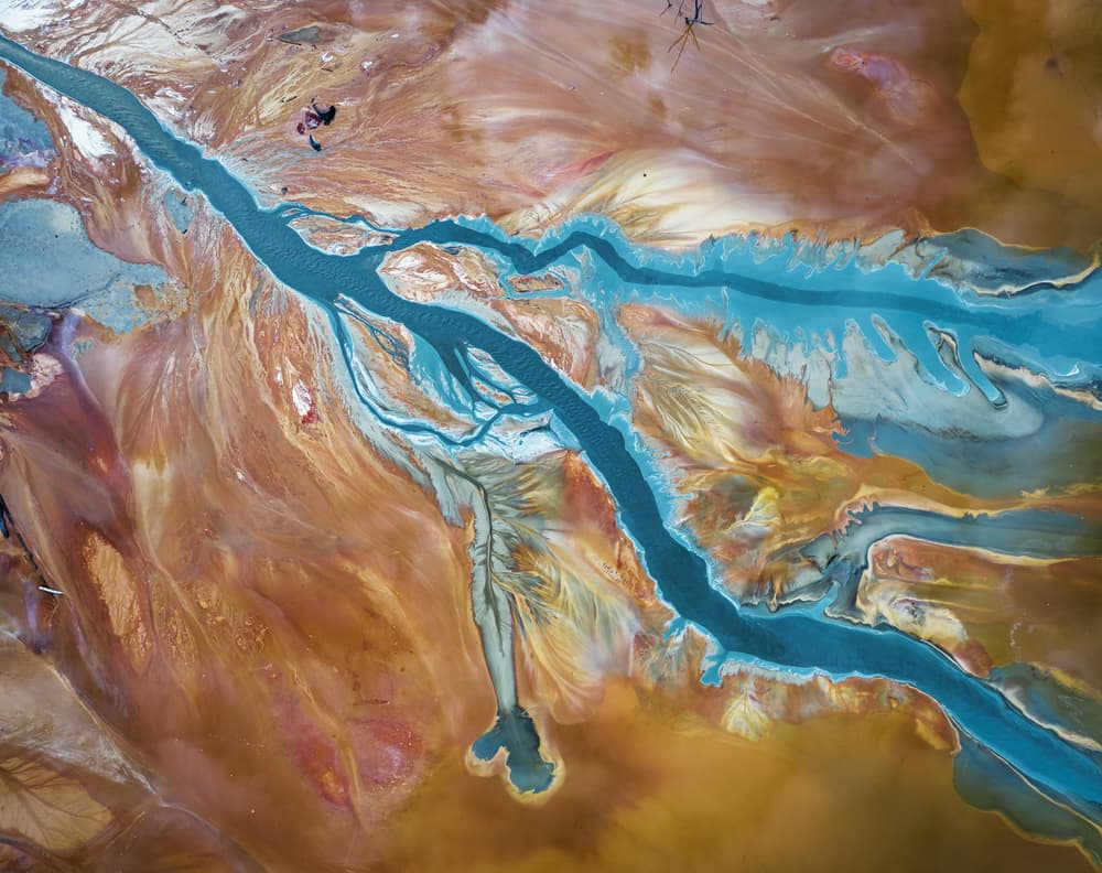 Flowing Abstract Landscape by Adrian Popan — canvas wall art