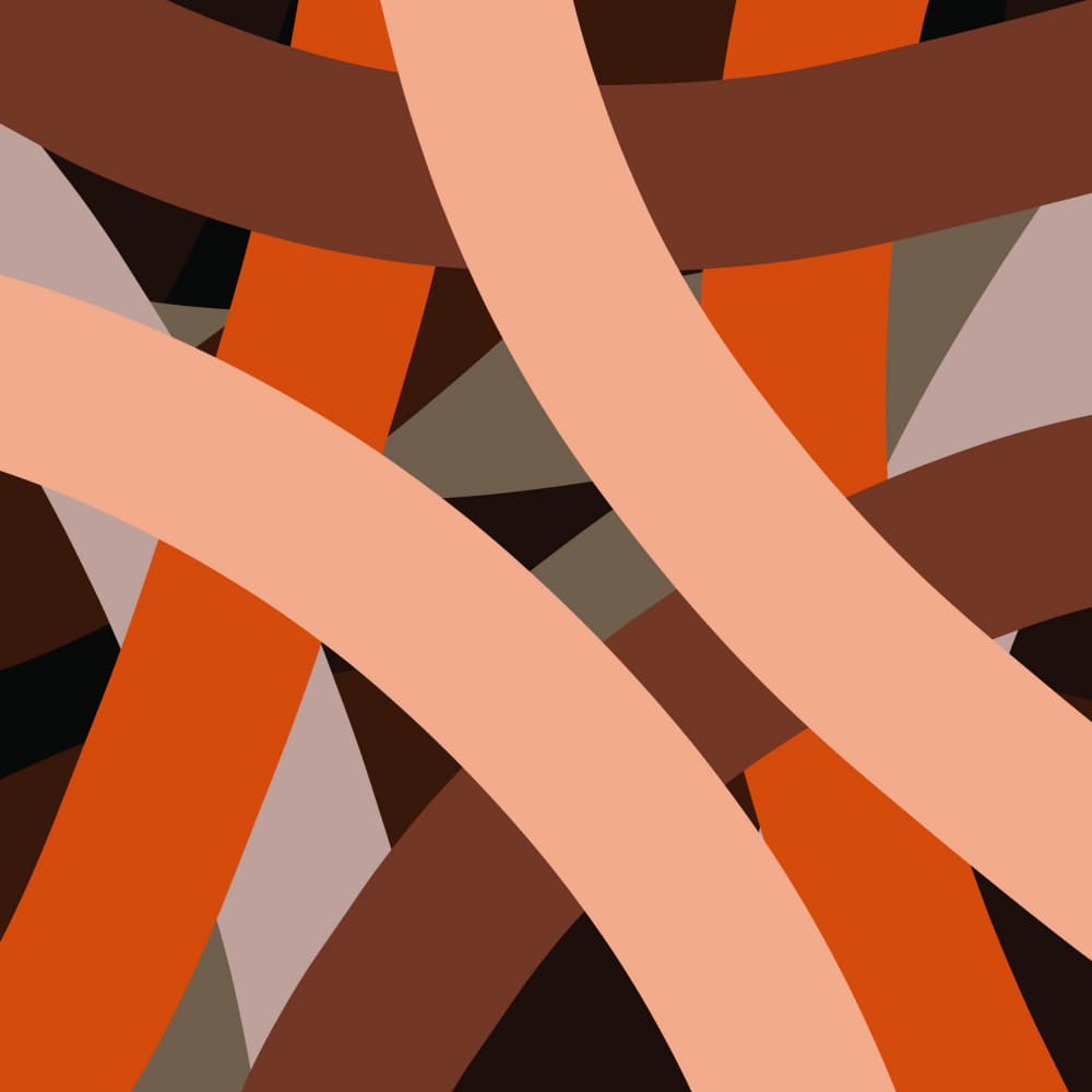 Warm Abstract Weave by Keva Epale — canvas wall art