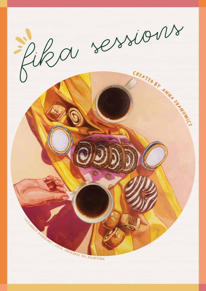 Cozy Fika Morning by Anna Zdanowicz — canvas wall art