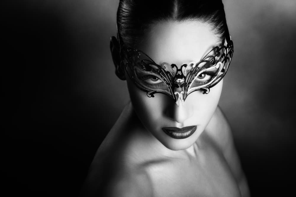 Mysterious Masked Woman by Peppe Tambè — canvas wall art