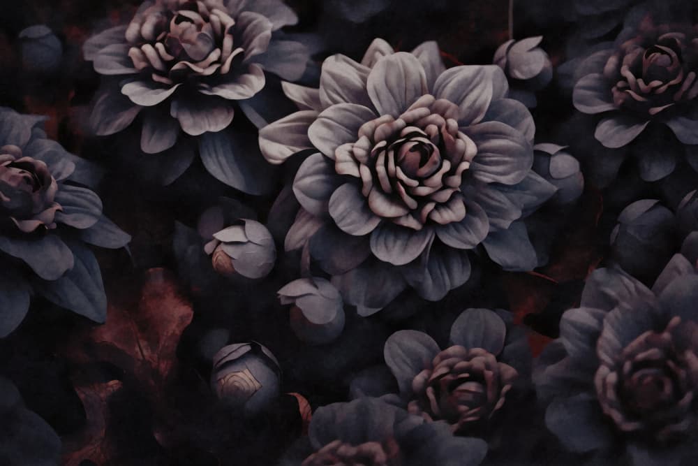 Deep Floral Mystery by Andrea Haase — canvas wall art