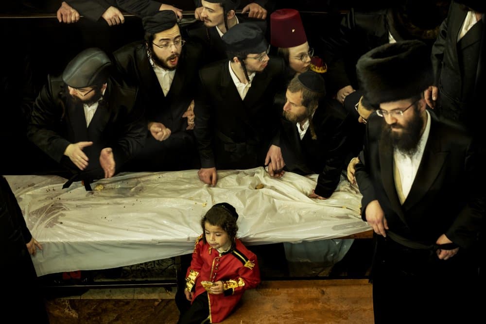 Solemn Jewish Gathering by Orna Naor — canvas wall art