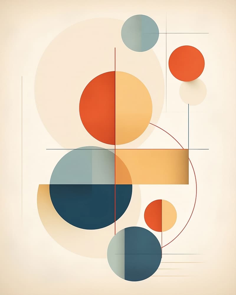 Balanced Geometric Composition by Emiliano Deificus — canvas wall art