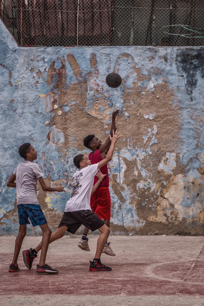 Street Basketball Boys by Pavol Stranak — canvas wall art