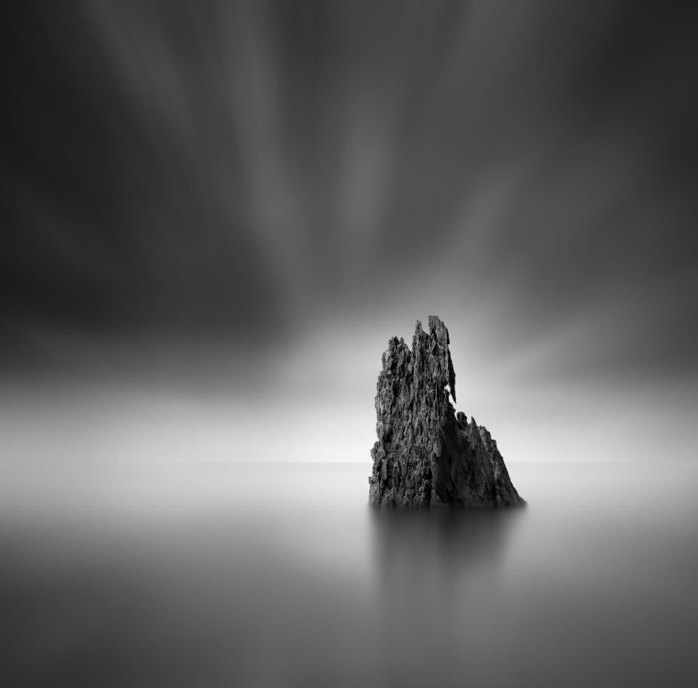 Solitary Sea Rock by George Digalakis — canvas wall art