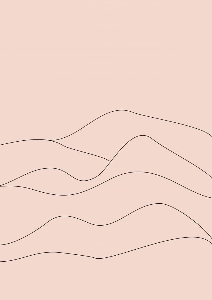 Minimalist Blush Curves by Nilesh Kulkarni — canvas wall art