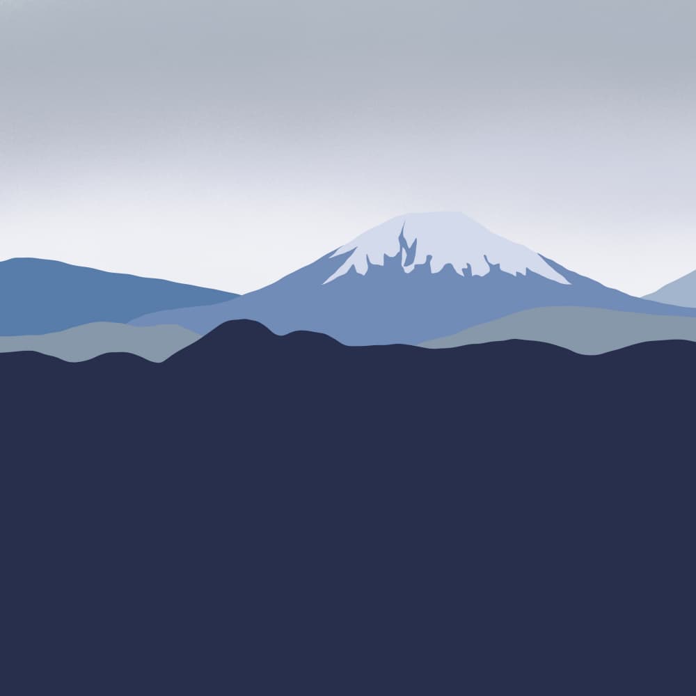 Minimalist Snowy Mountain View by Little Dean — canvas wall art