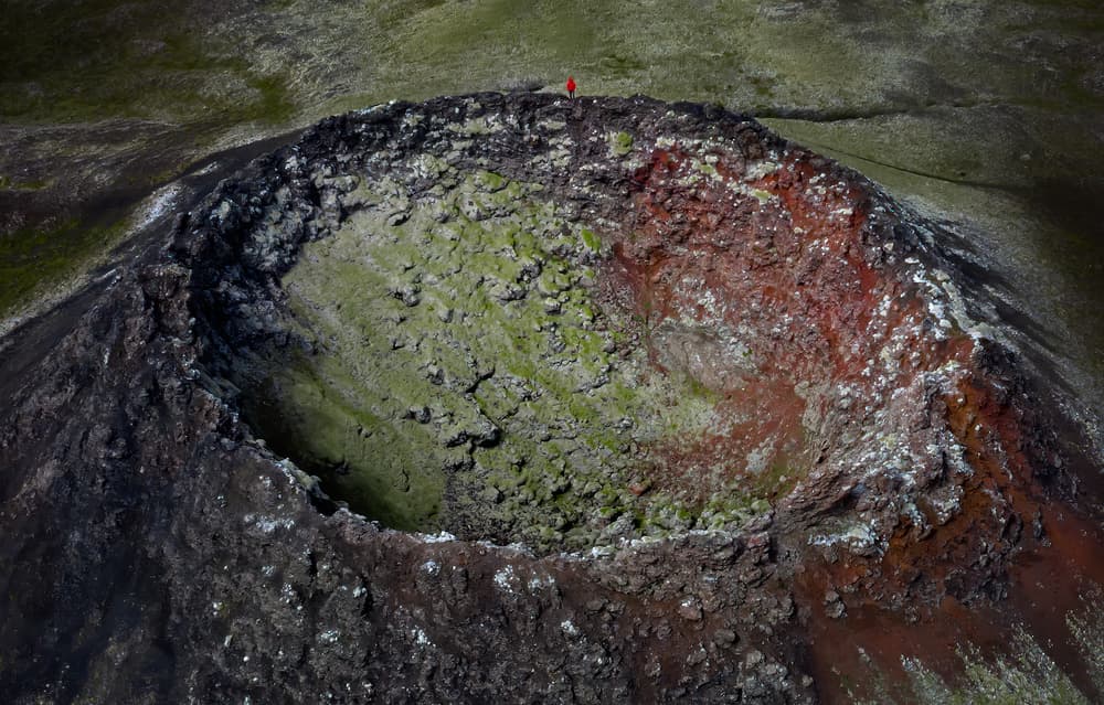 Volcano Crater Summit by James Bian — canvas wall art