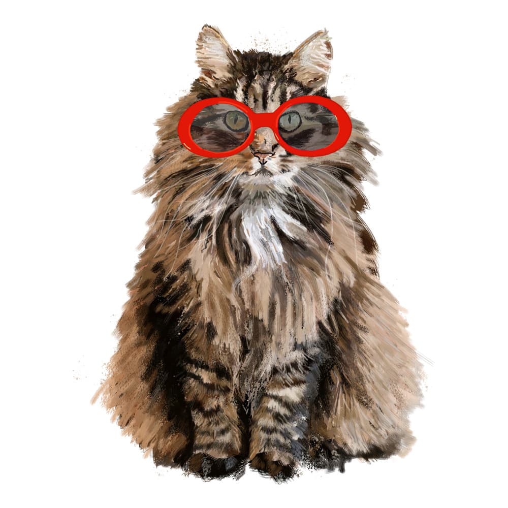 Tabby Cat Sunglasses by Lynnda Rakos — canvas wall art