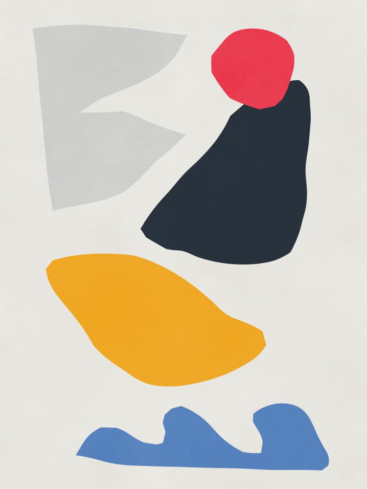 Colorful Abstract Shapes by Vitor Costa — canvas wall art