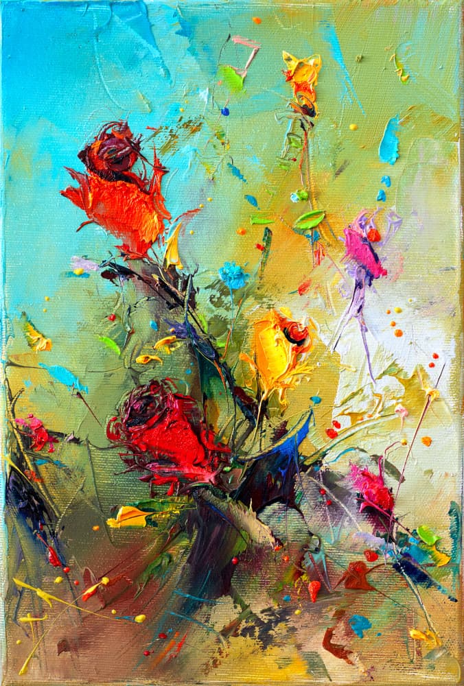 Vibrant Floral Impression by Stanislav Lazarov — canvas wall art