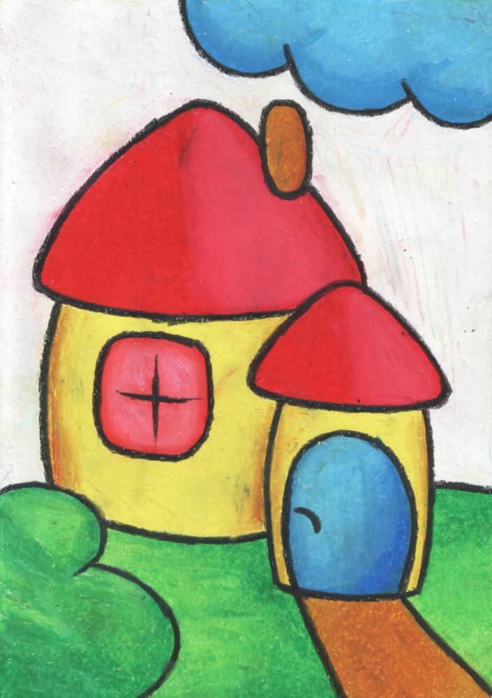 Happy Little House by Kulik — canvas wall art