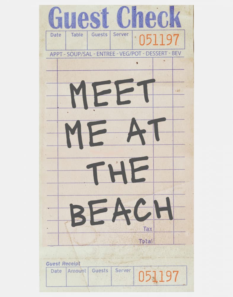 Handwritten Beach Message by Jolly and Dash — canvas wall art