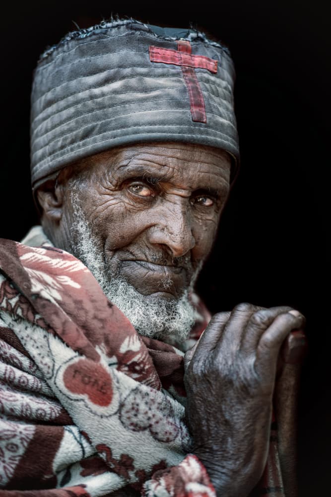 Ethiopian Priest's Gaze by Trevor Cole — canvas wall art