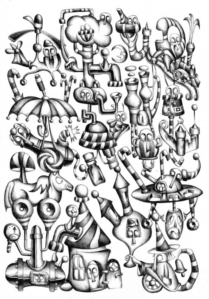 Whimsical Surreal Creatures by Kulik — canvas wall art