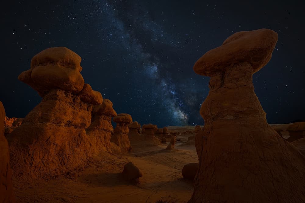 Hoodoos Under Milky Way by Siyu_Wei APA — canvas wall art