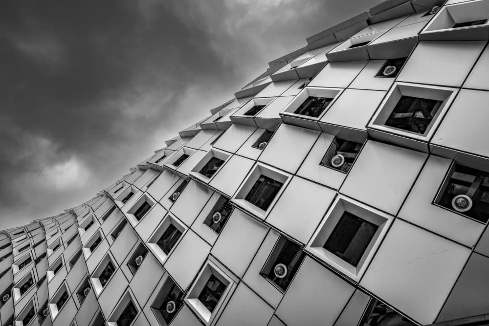 Geometric Urban Curve by Raymond Ren Rong Liu — canvas wall art