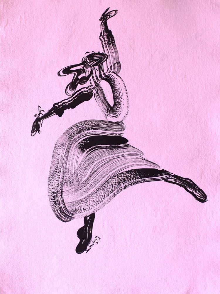 Abstract Dance Flow by Santhosh ch — canvas wall art