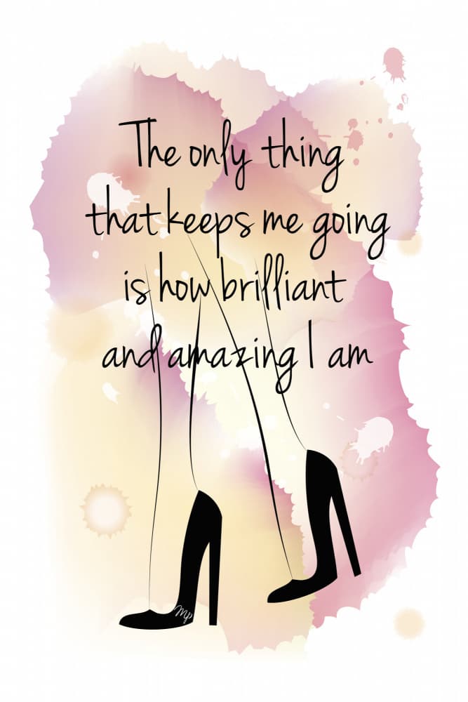 Brilliant High Heels Quote by Martina — canvas wall art