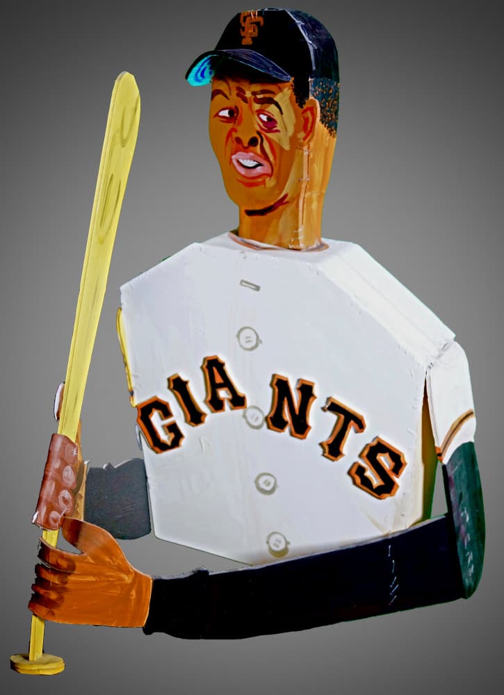 Folk Art Baseball Player by Steve Spencer — canvas wall art