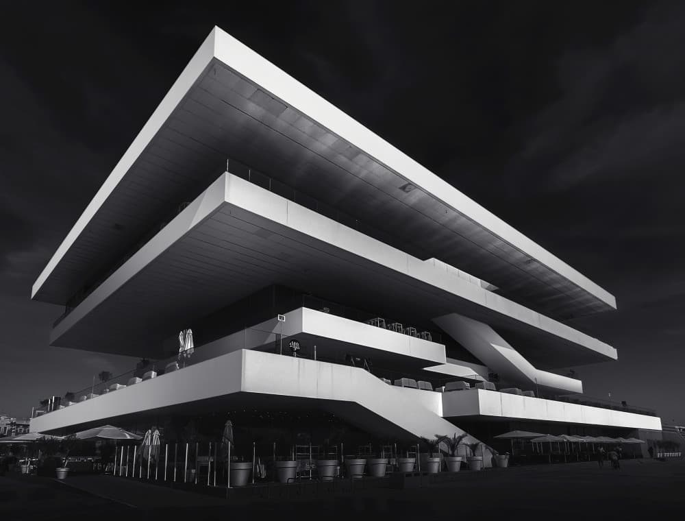 Modern Layered Architecture by Helena GARCIA HUERTAS — canvas wall art