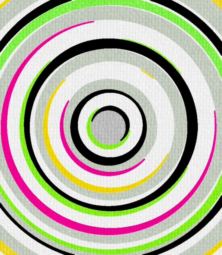 Vibrant Geometric Flow by Temitope Ogunwale — canvas wall art
