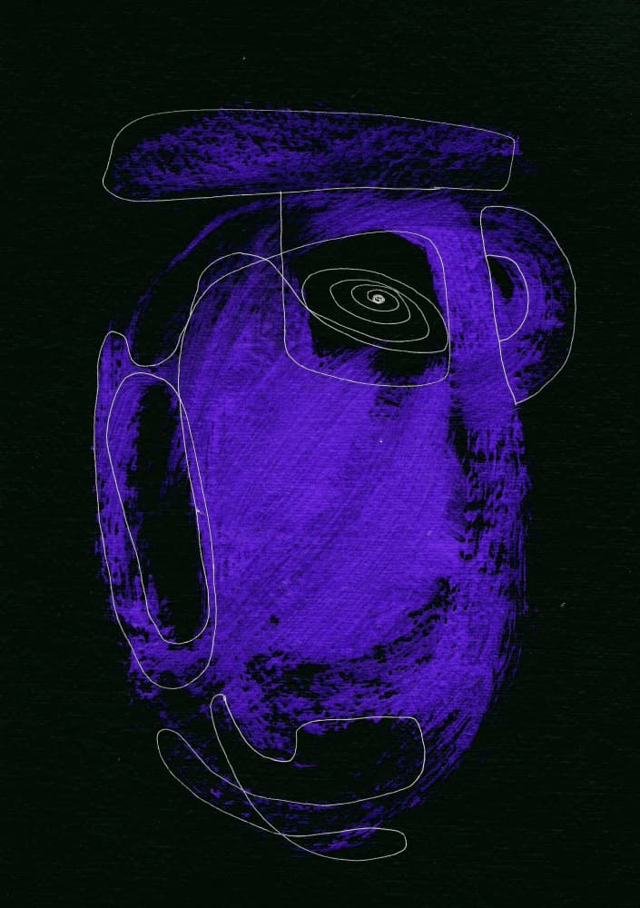 Mysterious Purple Face by Santhosh ch — canvas wall art