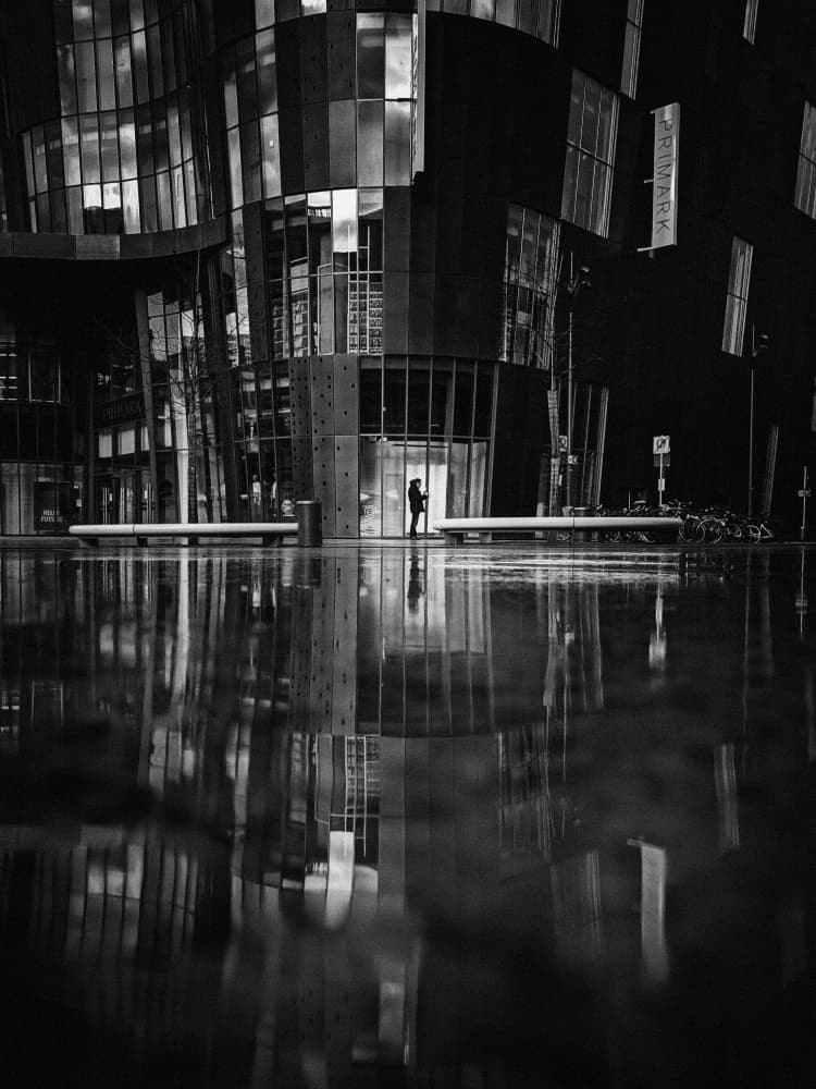 Urban Reflection Solitude by Adam Dauria ☂ — canvas wall art