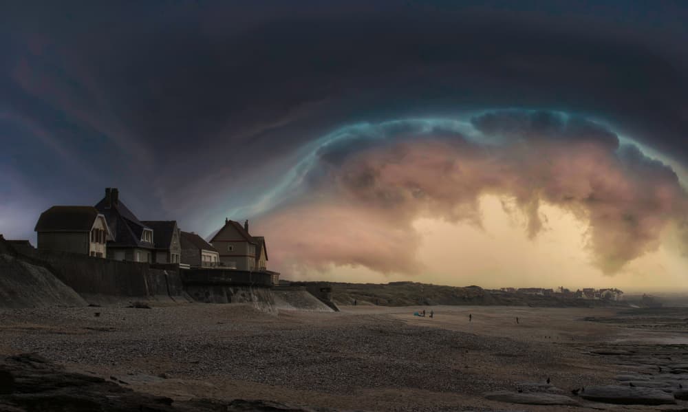 Ominous Beach Wave by Stéphane Pecqueux — canvas wall art