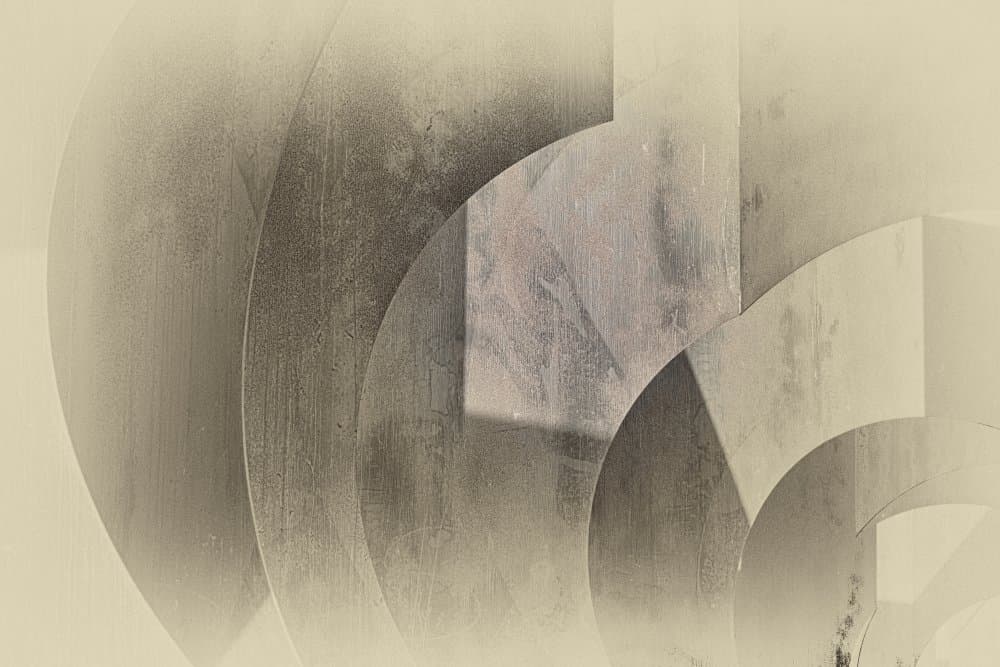 Layered Metal Curves by Greetje van Son — canvas wall art