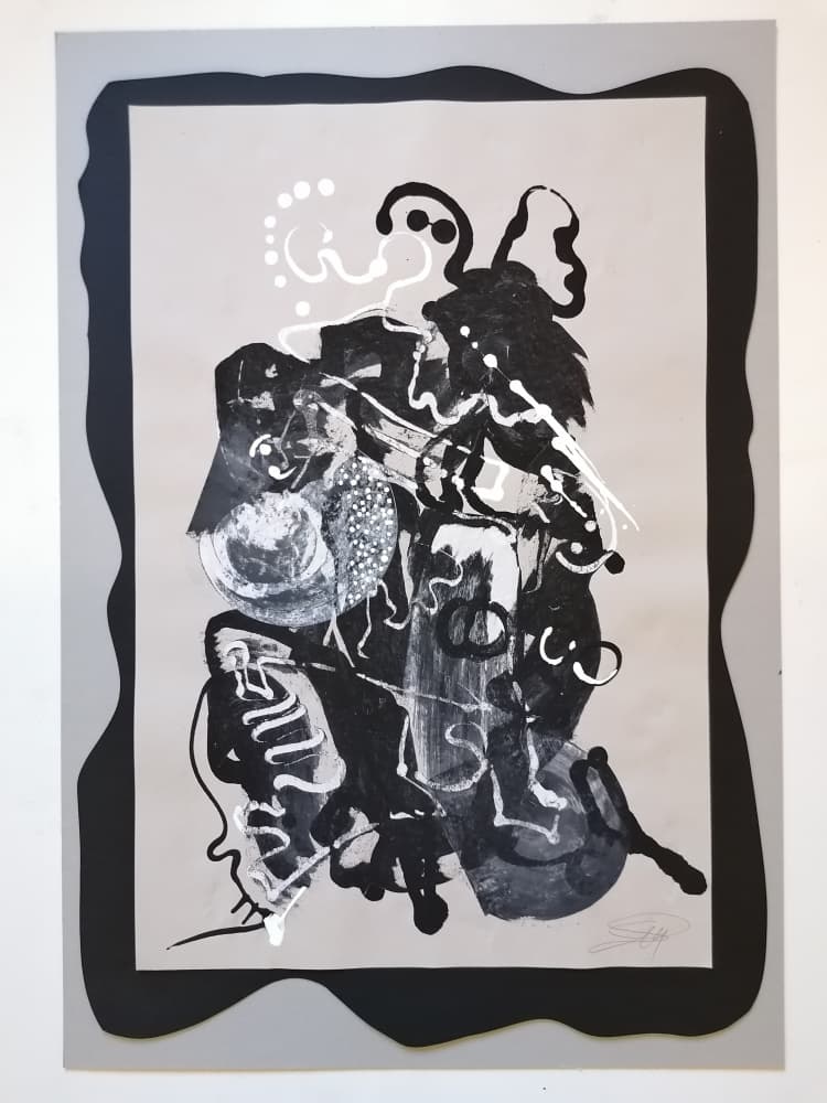 Dynamic Monochrome Forms by Stefano Mazzolini — canvas wall art