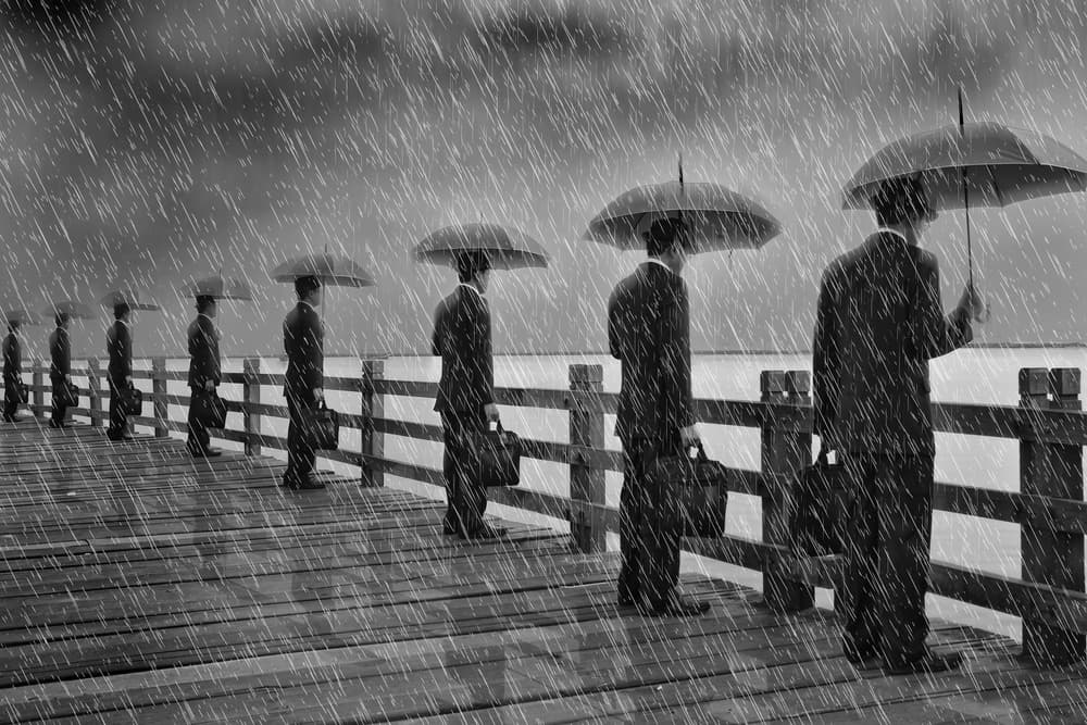 Waiting In The Rain by Antonyus Bunjamin (Abe) — canvas wall art