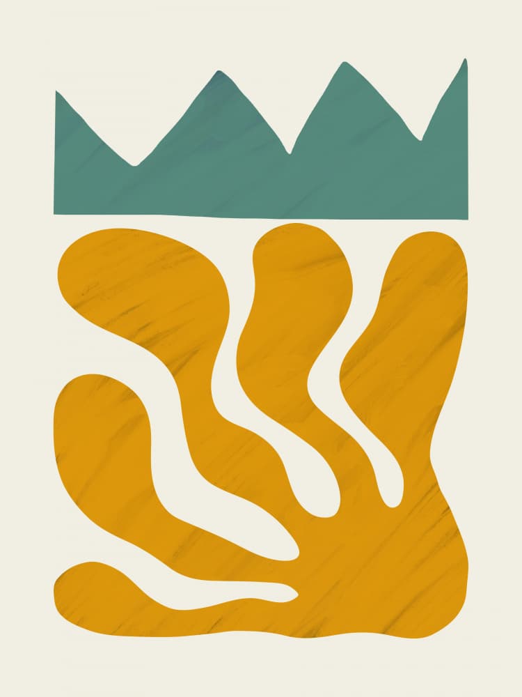 Organic Shapes In Vibrant Orange Beneath by Little Dean — canvas wall art